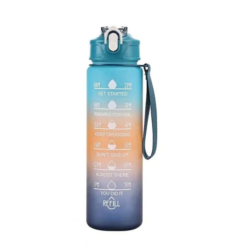 Motivational Time Marker Water Bottle Leak Proof Sports Hydration Jug - 8