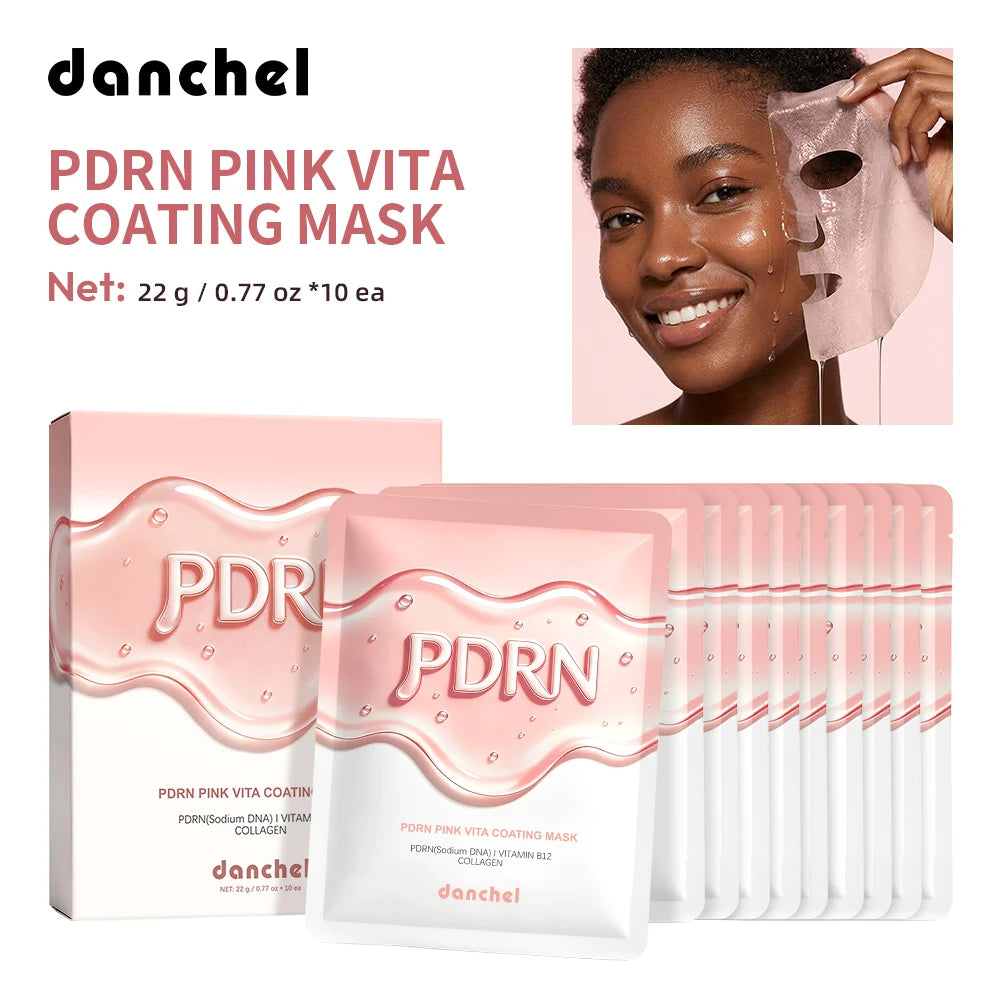 Korean Salmon DNA PDRN Pink Vitamin Hydrating Facial Sheet Mask