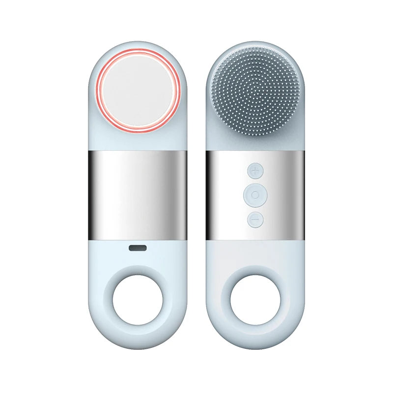 Hot Cold Facial Cleansing Brush Waterproof Face Scrubber