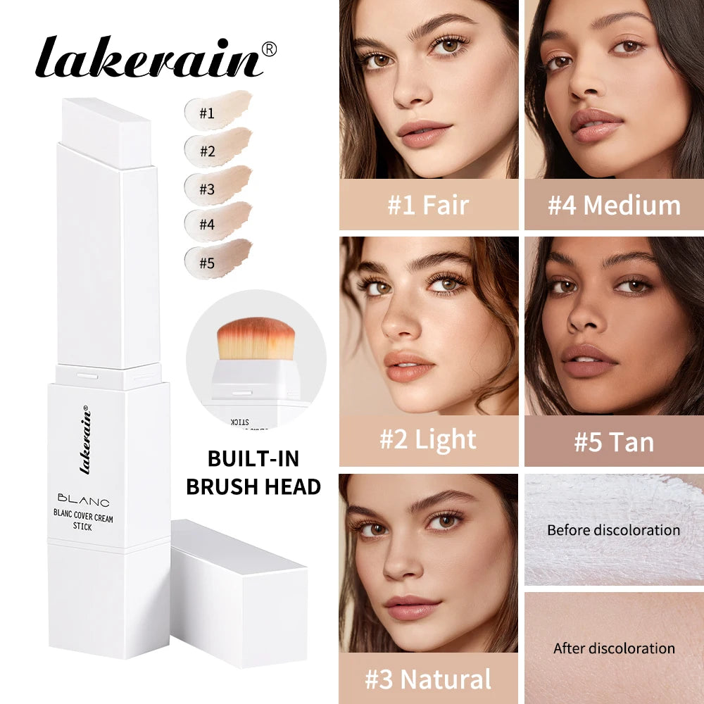 Lakerain Blanc Cover Dual Ended Waterproof Cream Foundation Stick