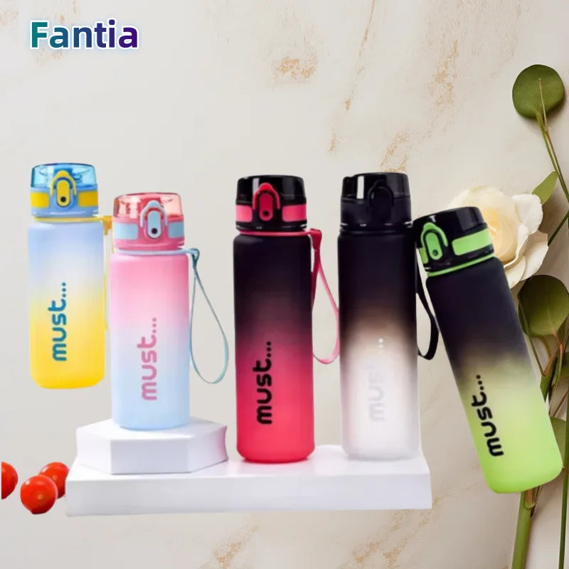 Fantia Gradient Sports Water Bottle Leakproof Fitness Gym Drinking Cup - 1