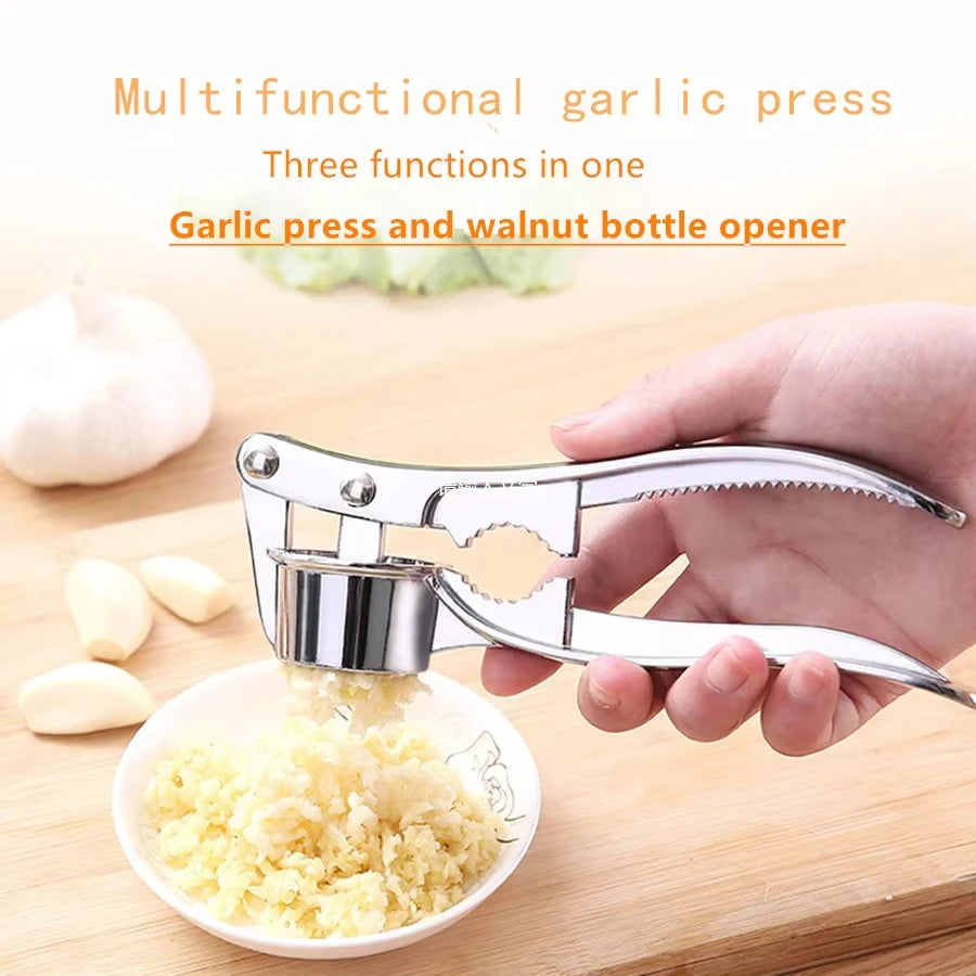 Zinc Alloy Garlic Press Crusher Mincer Kitchen Tool Manual Smasher - 9