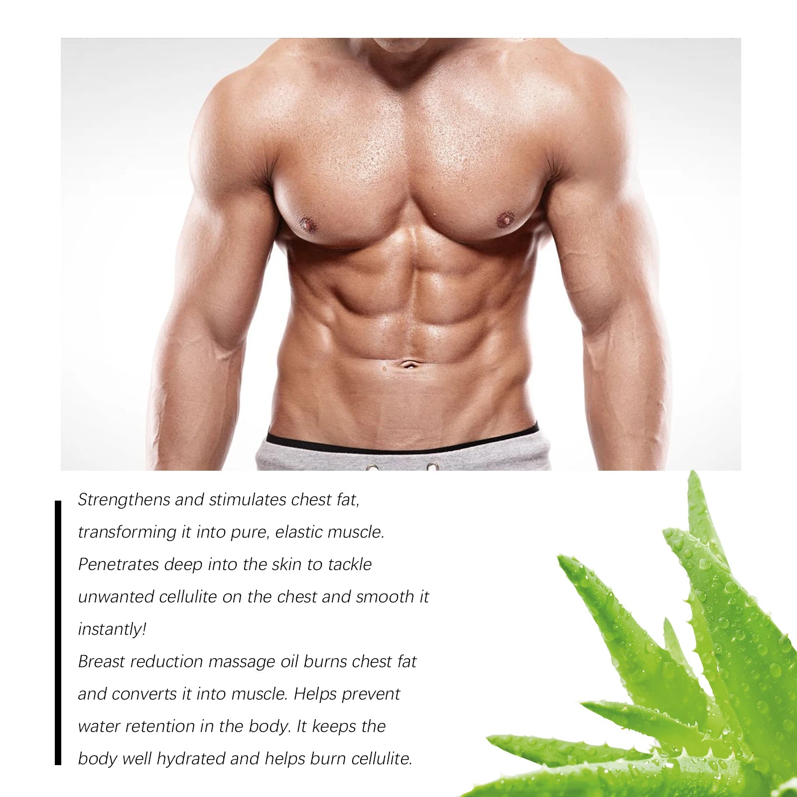 Gynecomastia Removal Spray Male Breast Fat Reduction Oil - 5