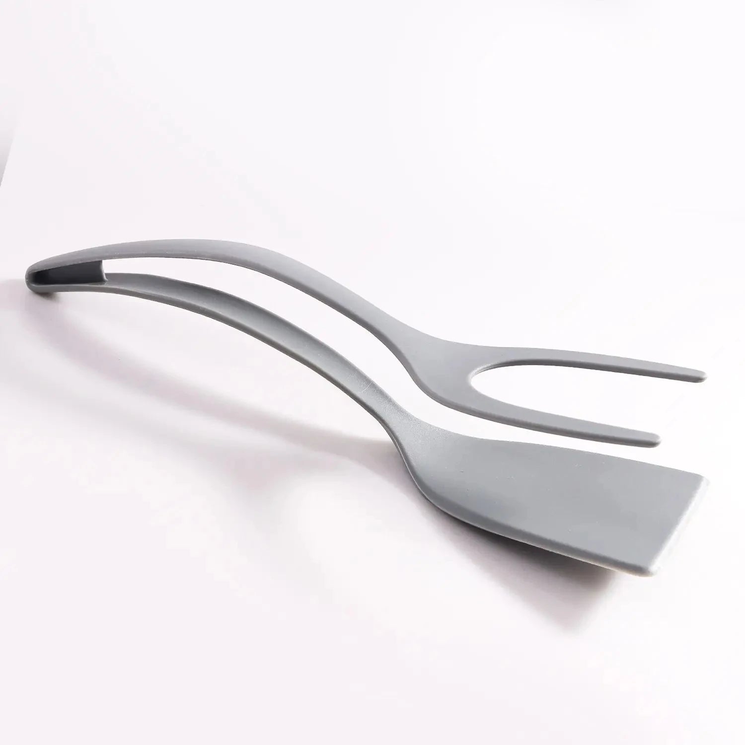 2 in 1 Silicone Spatula Tongs Non Stick Egg Flipper and Kitchen Tool