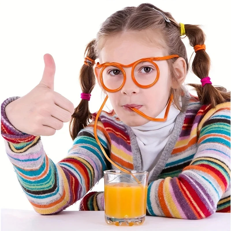 Funny Straw Glasses Creative Flexible Drinking Straws for Kids Party - 11