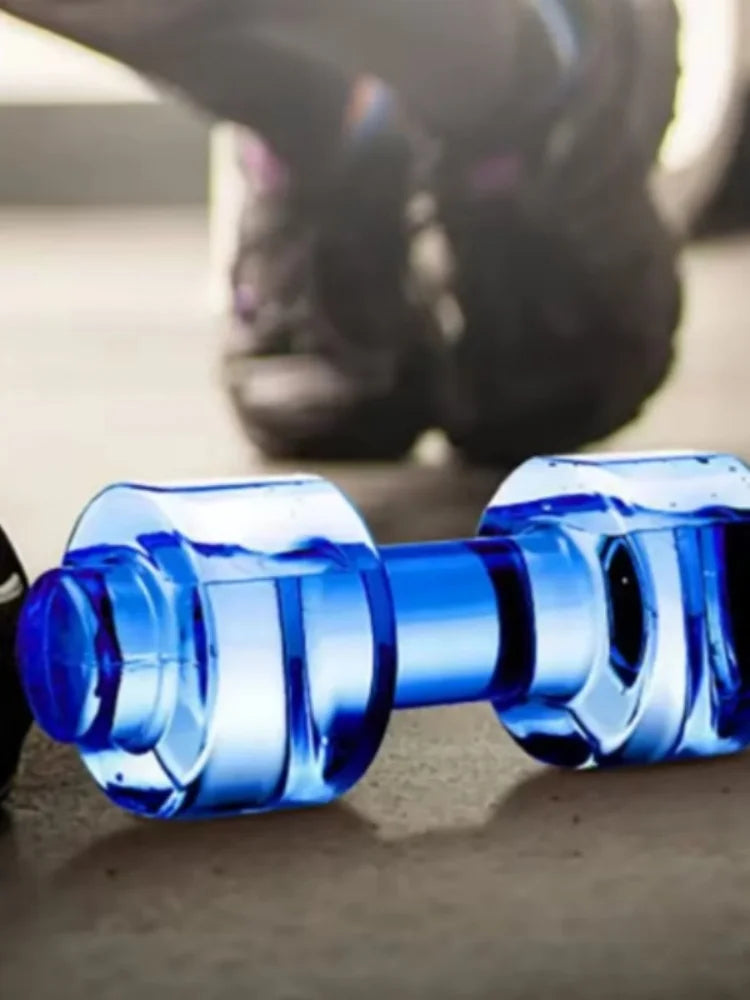 Dumbbell Water Bottle 550ml Portable Sports Gym Hydration Jug