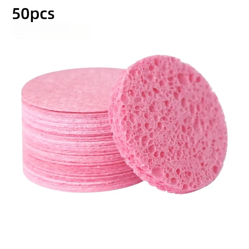 Compressed Facial Sponges - Natural Wood Pulp Makeup Remover & Exfoliator - 11