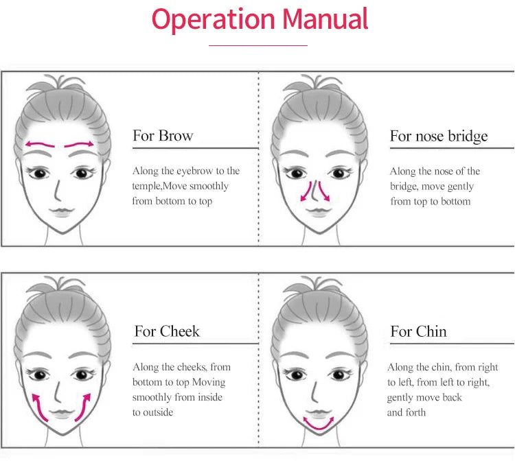 Microcurrent Facial Massager LED Light Therapy Skin Tightening Tool - 16