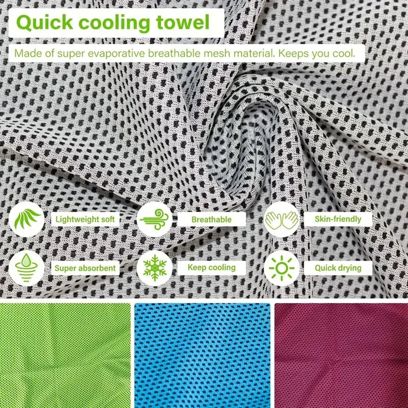 Instant Cooling Towel for Sports Fitness Workout and Yoga Sweat Relief - 13