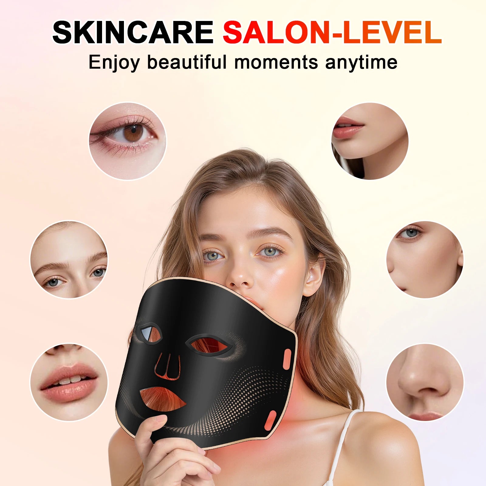 7 Colors Silicone LED Facial Mask Cordless Anti Aging Beauty Device - 11