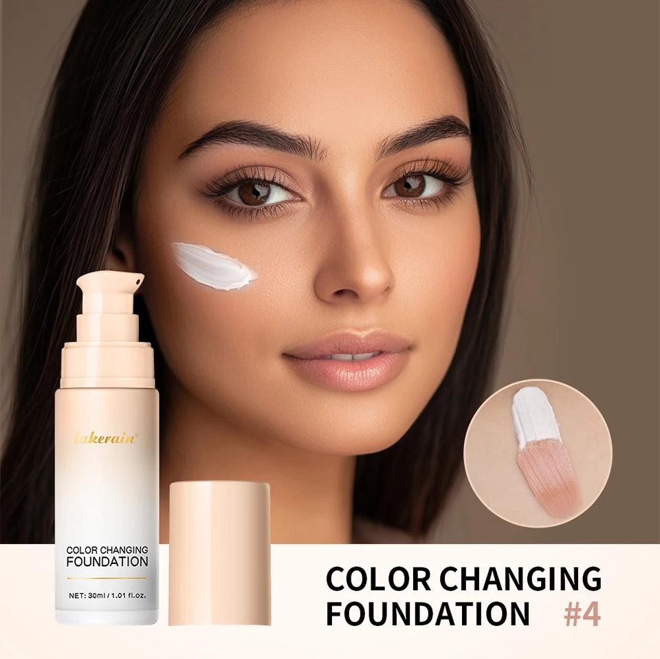 Lakerain Color Changing Liquid Foundation Moisturizing Base Makeup