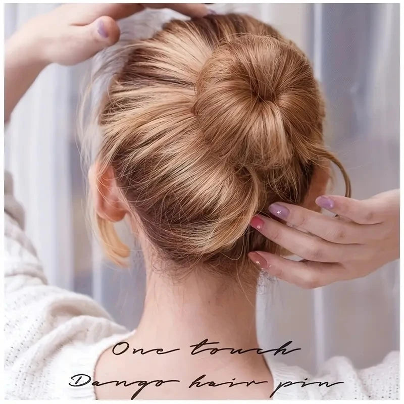 2pcs Hair Bun Maker Sponge Curler Donut Styling Tool for Elegant Updos