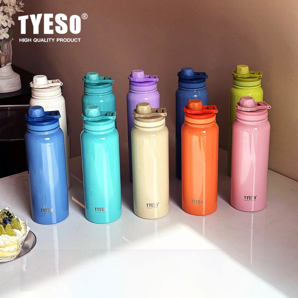 TYESO Stainless Steel Vacuum Insulated Water Bottle Travel Flask - 1