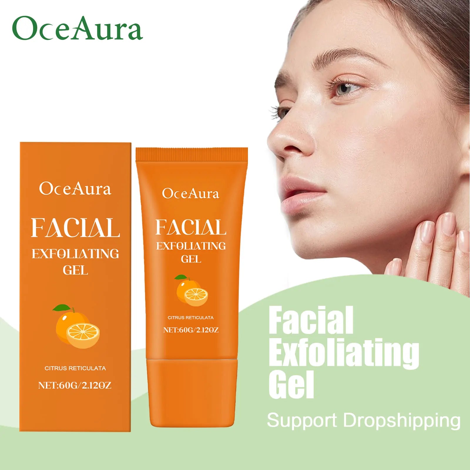 Orange Exfoliating Gel Facial Cleanser & Brightening Scrub - 1