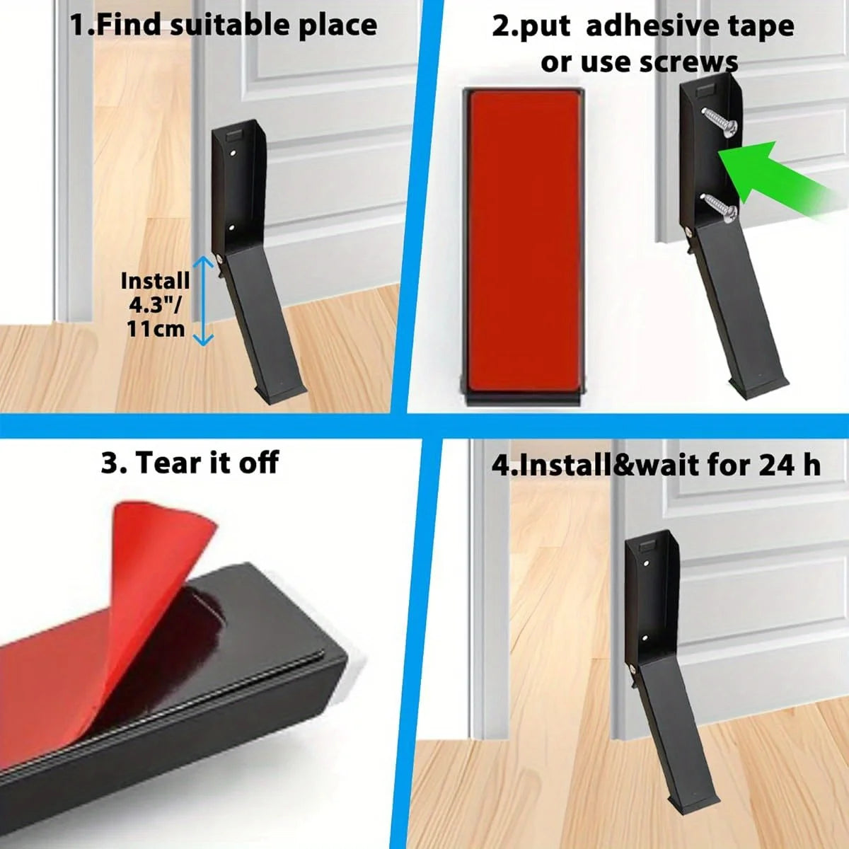 Heavy Duty Door Stopper Foot Operated Kickdown Door Holder