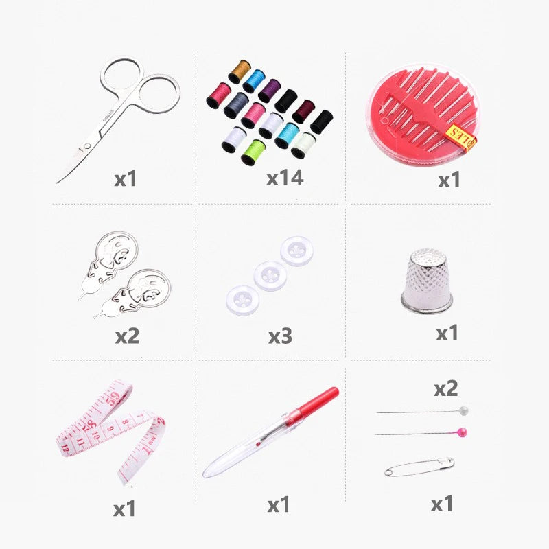 Portable Sewing Kit Organizer Professional Travel Sewing Set Case - 7