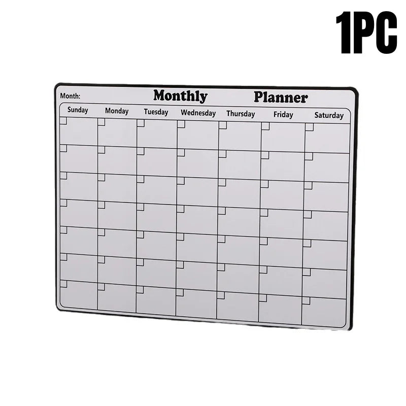 Magnetic Refrigerator Monthly Calendar Dry Erase Fridge Whiteboard Planner - 10
