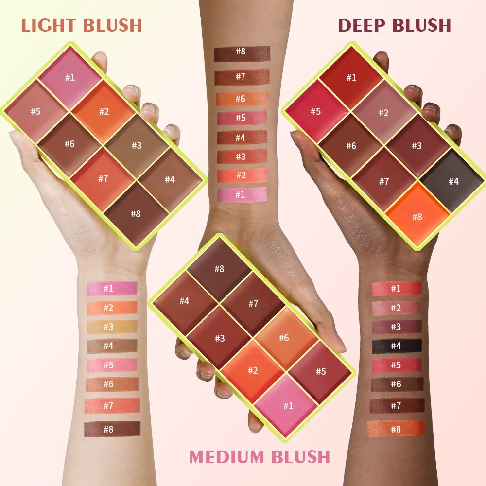 Cream Highlighter Palette Blush and Contouring Makeup Kit - 1