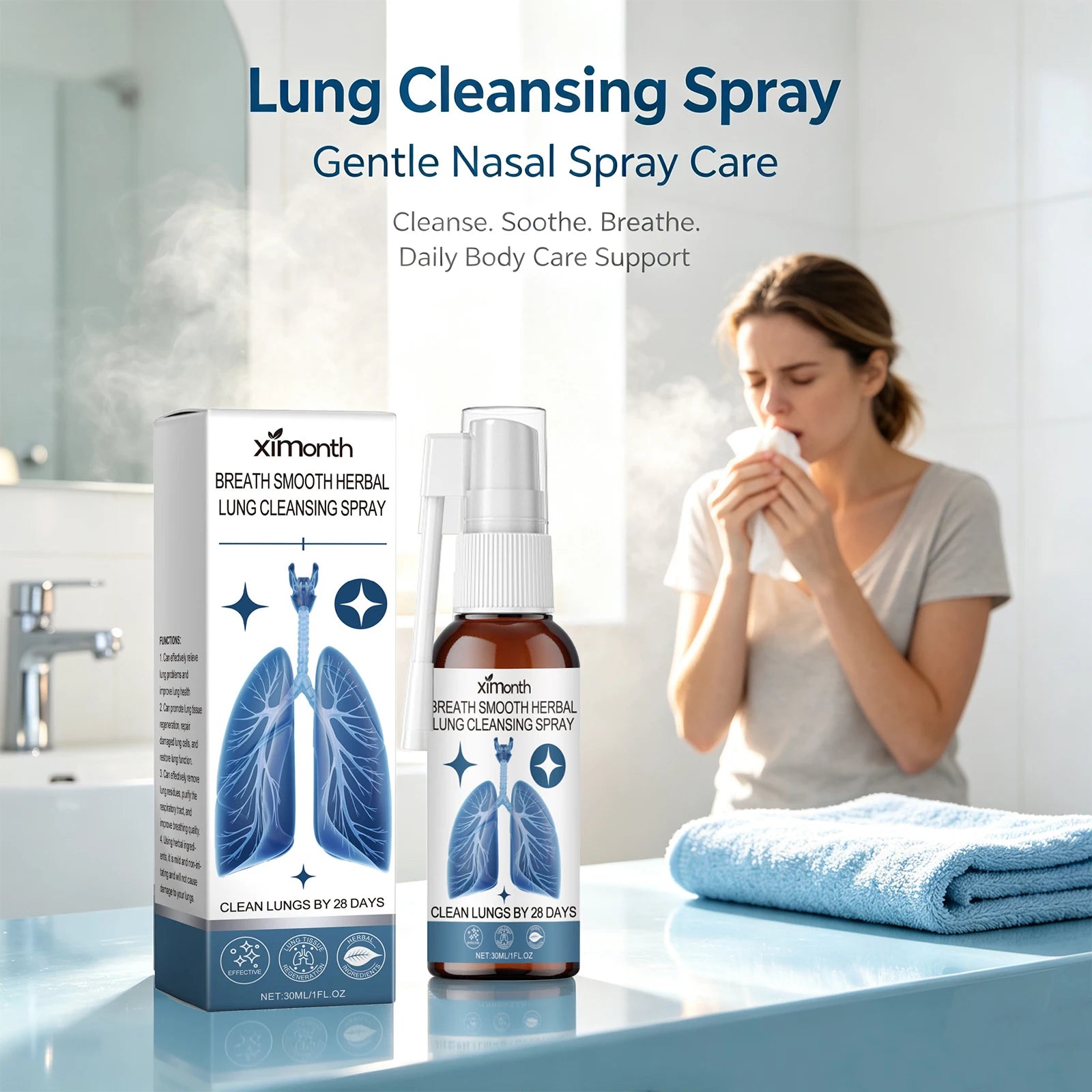 Ximonth Herbal Nasal & Throat Cleansing Care Spray - 1
