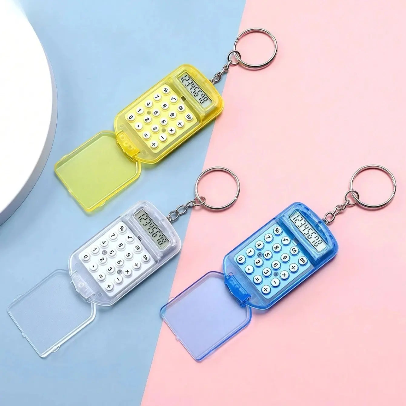 Mini Calculator Keychain Portable 8 Digit Pocket Calculator for Students - 4