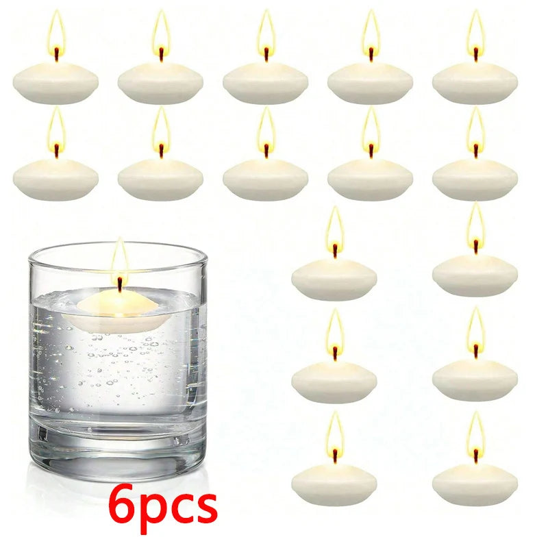 Floating Disc Candles Unscented Romantic Decor for Weddings and Parties - 12
