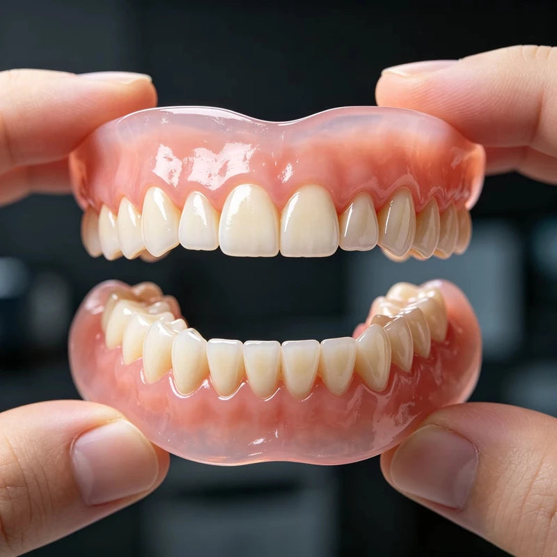 Silicone Fake Teeth Natural Dentures Comfort Fit Smile Braces