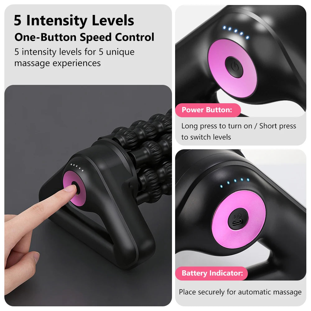 Electric Fascia Roller Muscle Massager Deep Tissue Body Roller