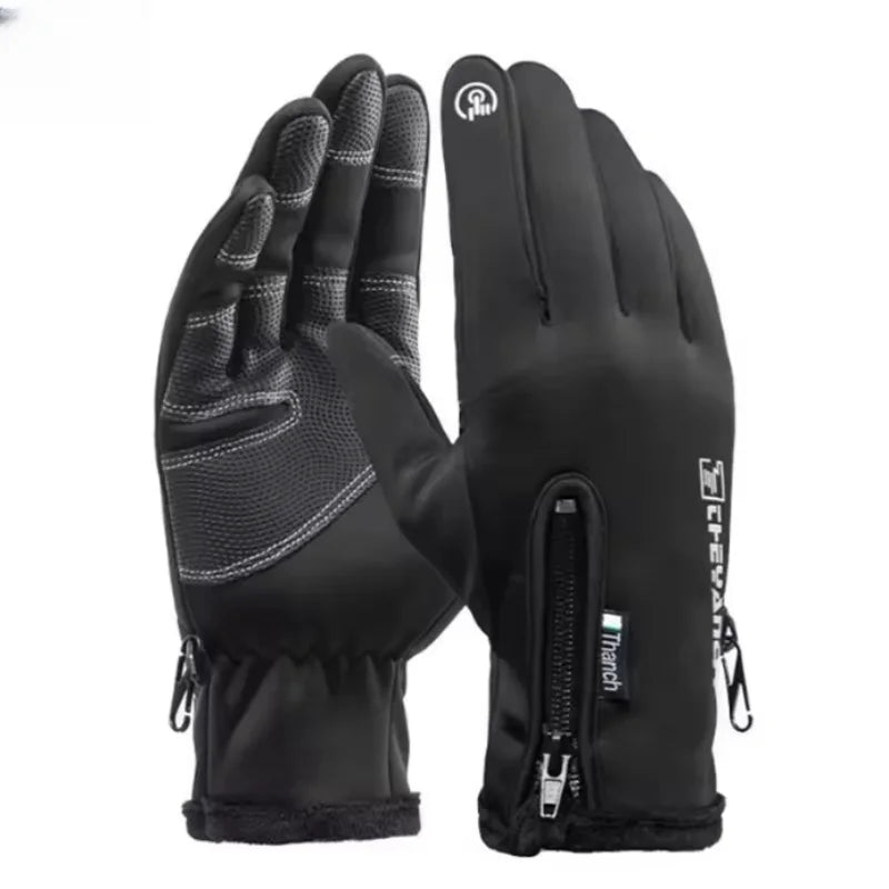 Mens Thermal Winter Gloves Waterproof Touch Screen Non-Slip Riding Gear - 6