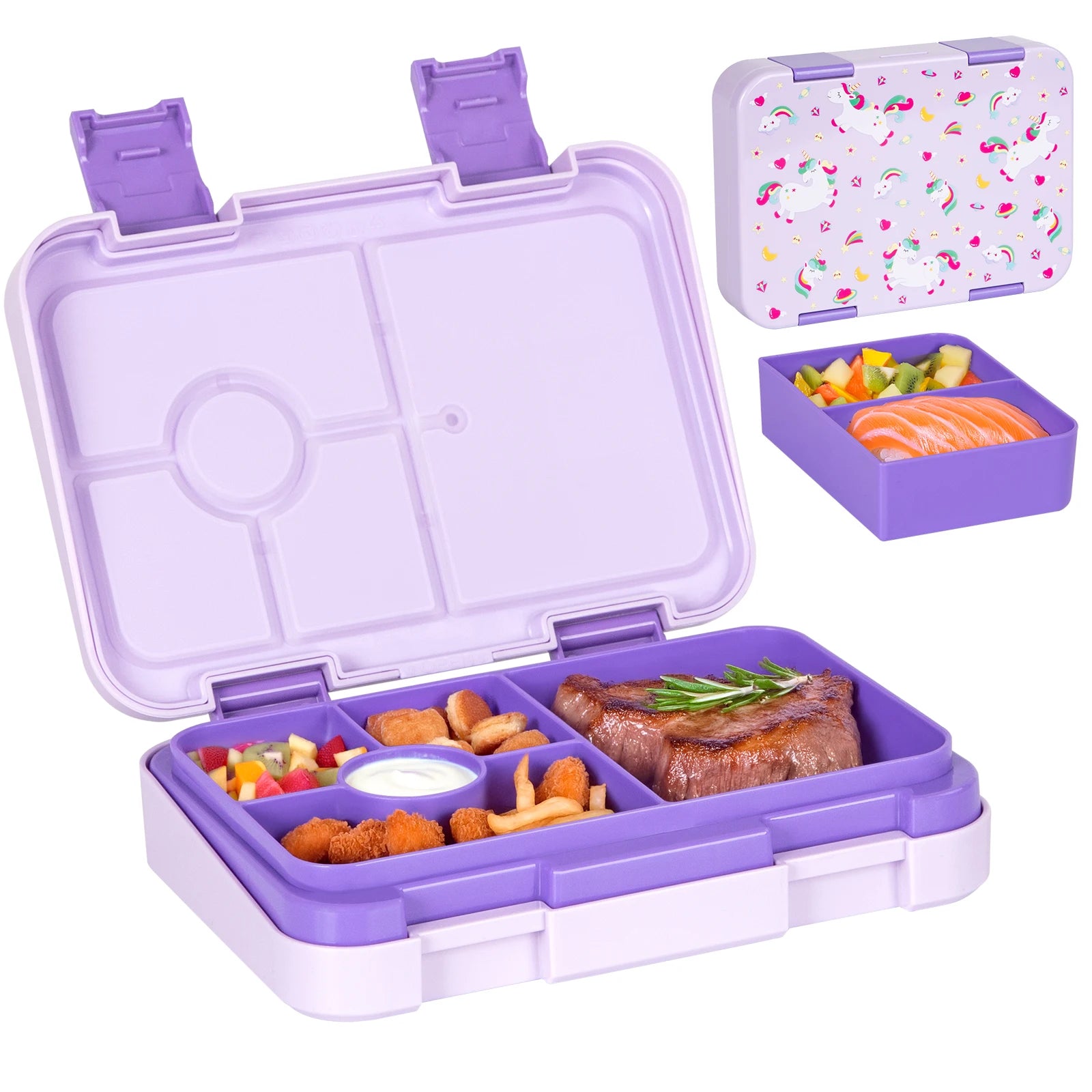 1100ml Leakproof Bento Lunch Box Microwavable Tritan Food Container