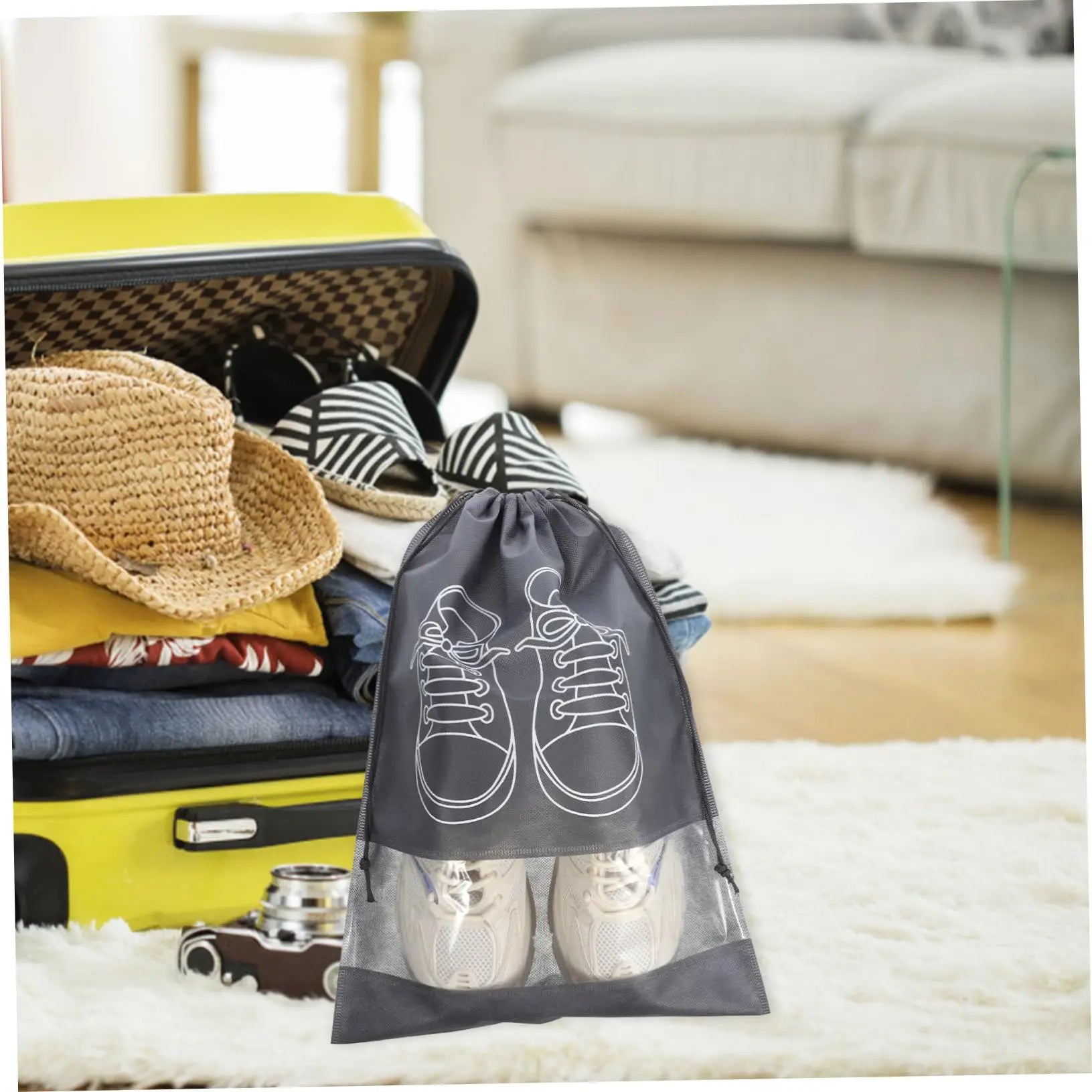Portable Shoe Storage Bags Waterproof Travel Organizer Pouches - 3
