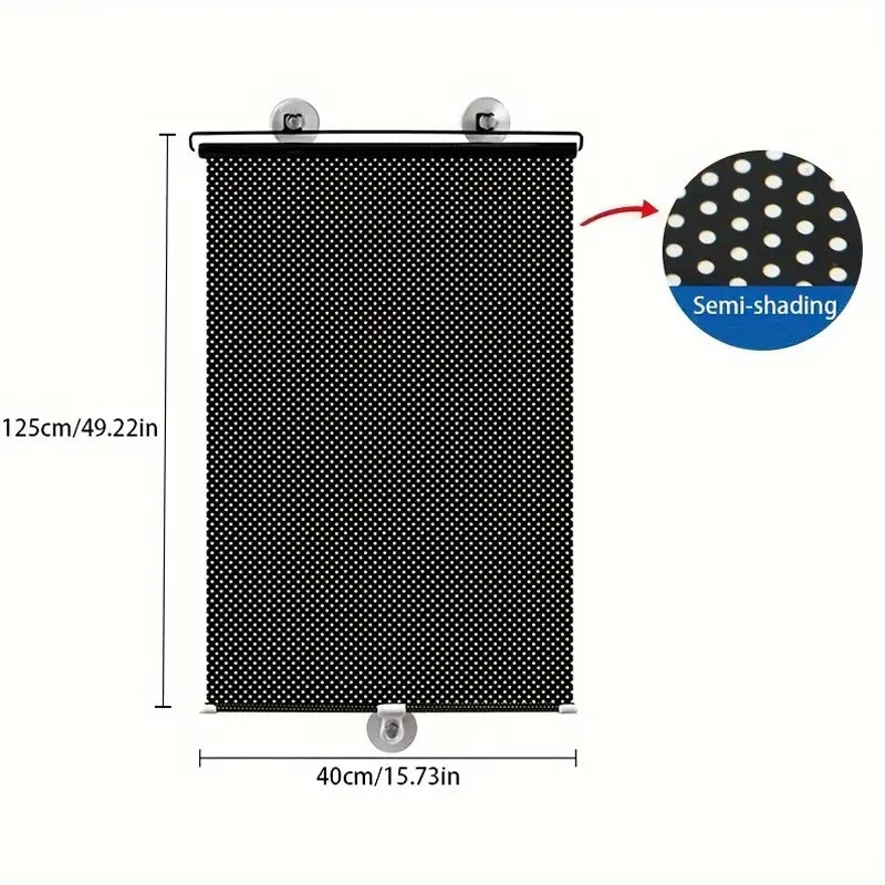 Retractable Window Sunshade Suction Cup Heat Insulation Blind - 8