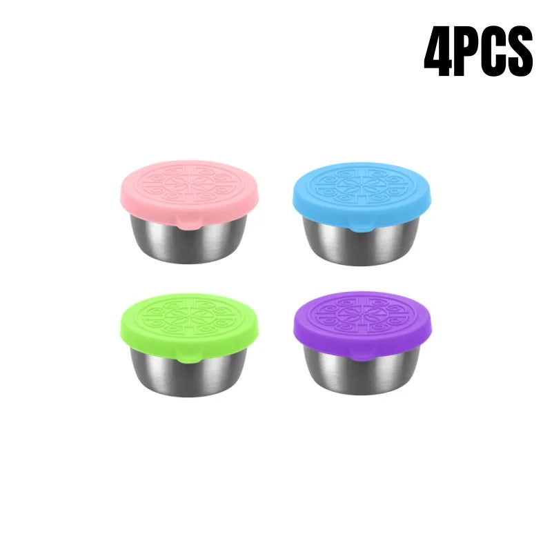 Stainless Steel Dipping Sauce Cups Reusable Condiment Food Containers