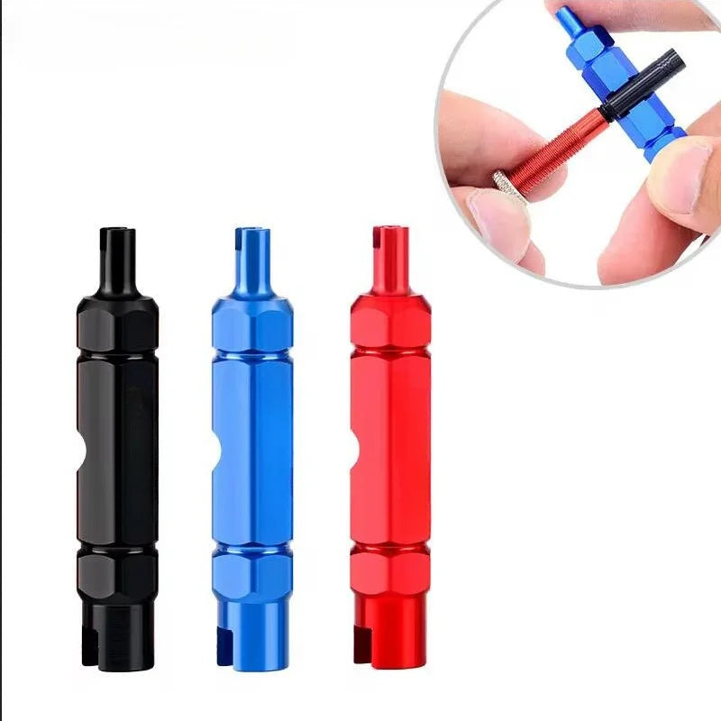 3-in-1 Bike Valve Core Tool Bicycle Schrader Presta Remover Wrench