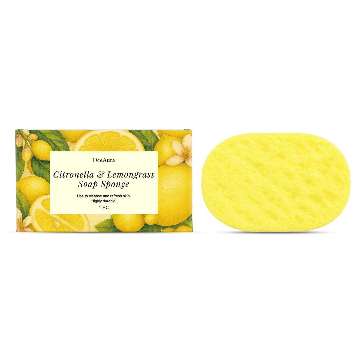 Lemongrass Lemon Exfoliating Bath Sponge Body Cleansing Tool