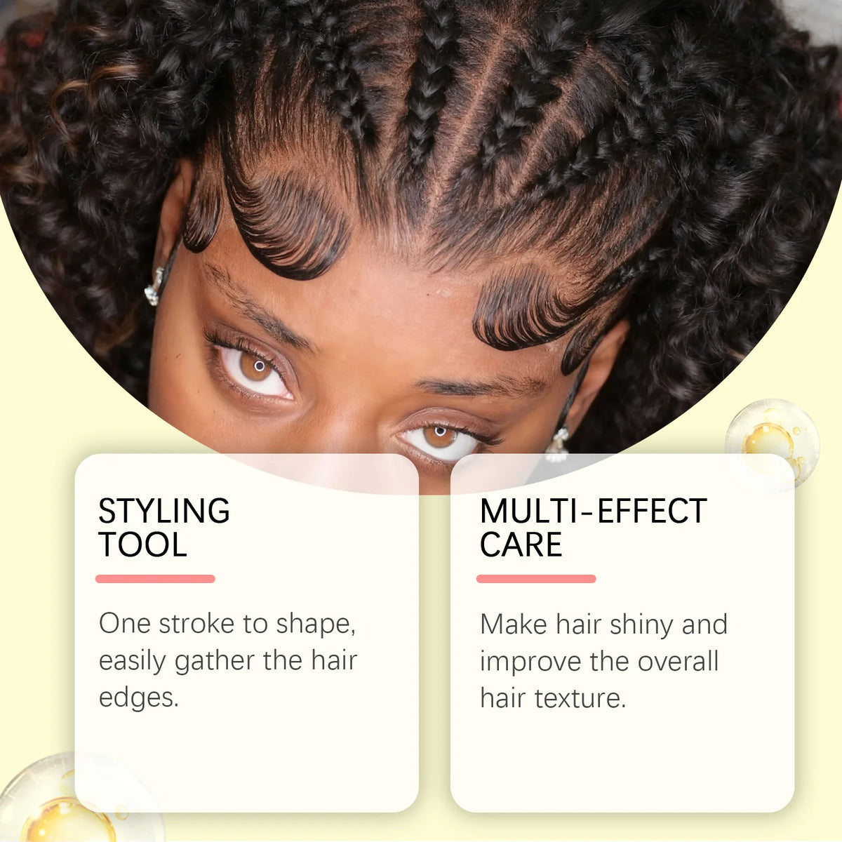 Anti-Frizz Hair Taming Wand Flyaway Smoothing Stick