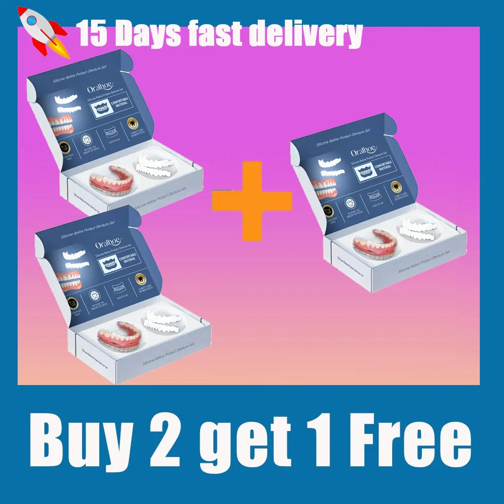 Adjustable Silicone False Teeth Kit Natural Smile Veneers
