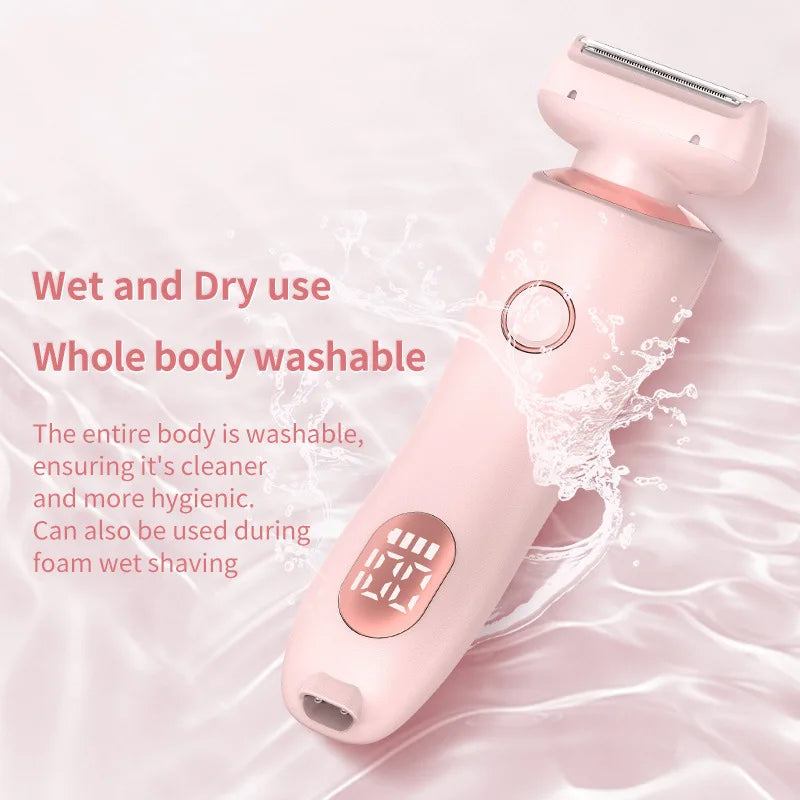 2 in 1 Women Electric Shaver Dual Head Bikini Trimmer Hair Remover