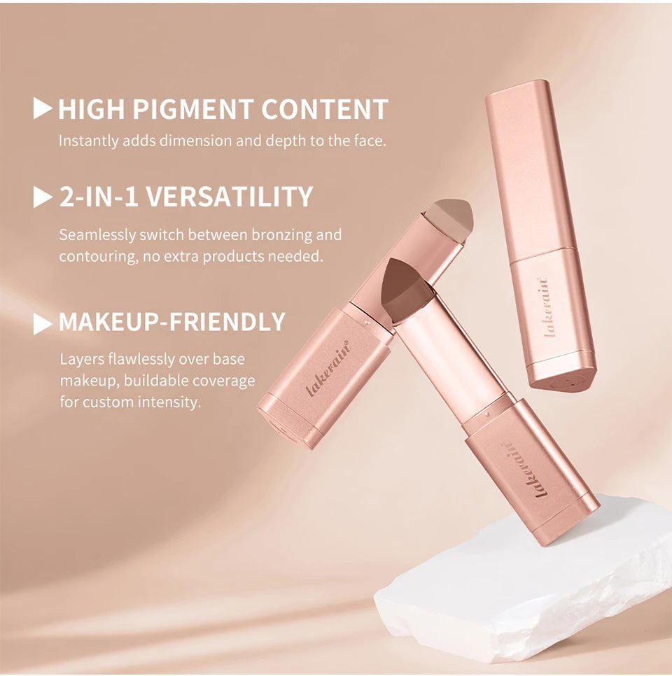 2 in 1 Cream Bronzer and Contour Stick Makeup - 10