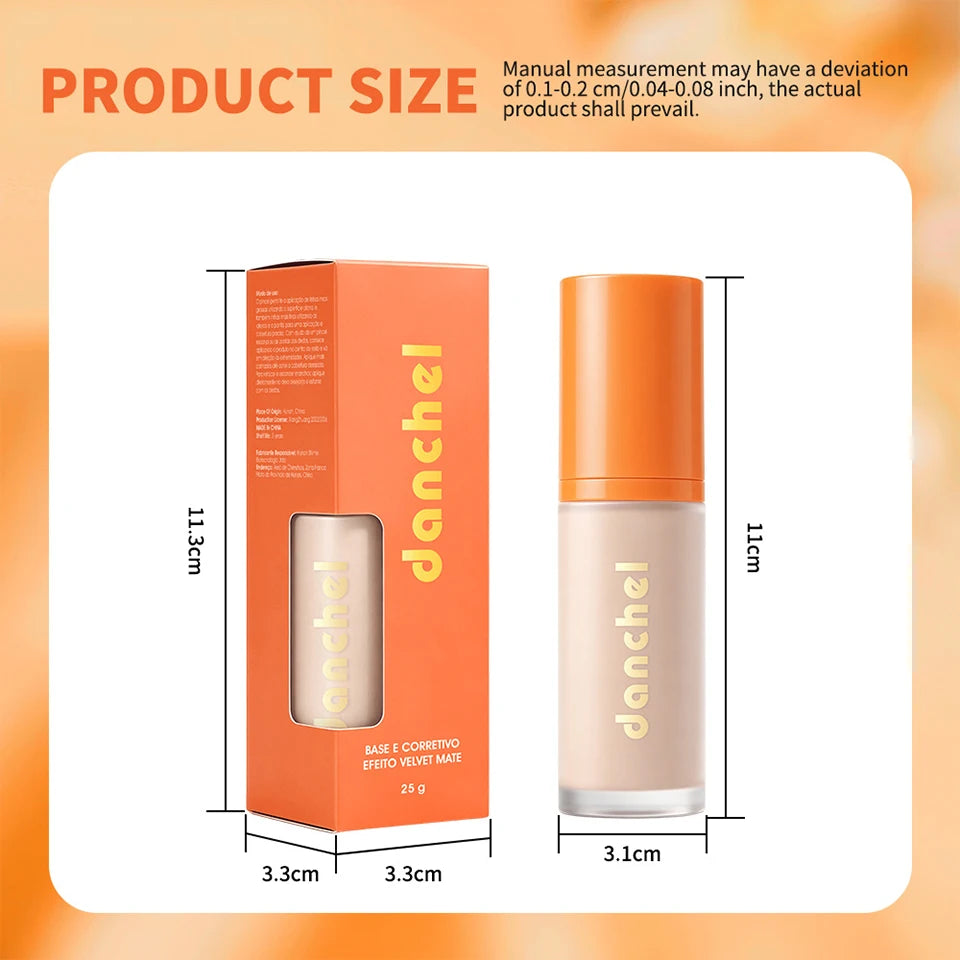 2-in-1 Liquid Foundation & Concealer Matte Face Makeup - 14