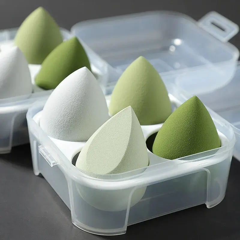 4-Piece Makeup Sponge Set Soft Beauty Blender with Storage Case - 2