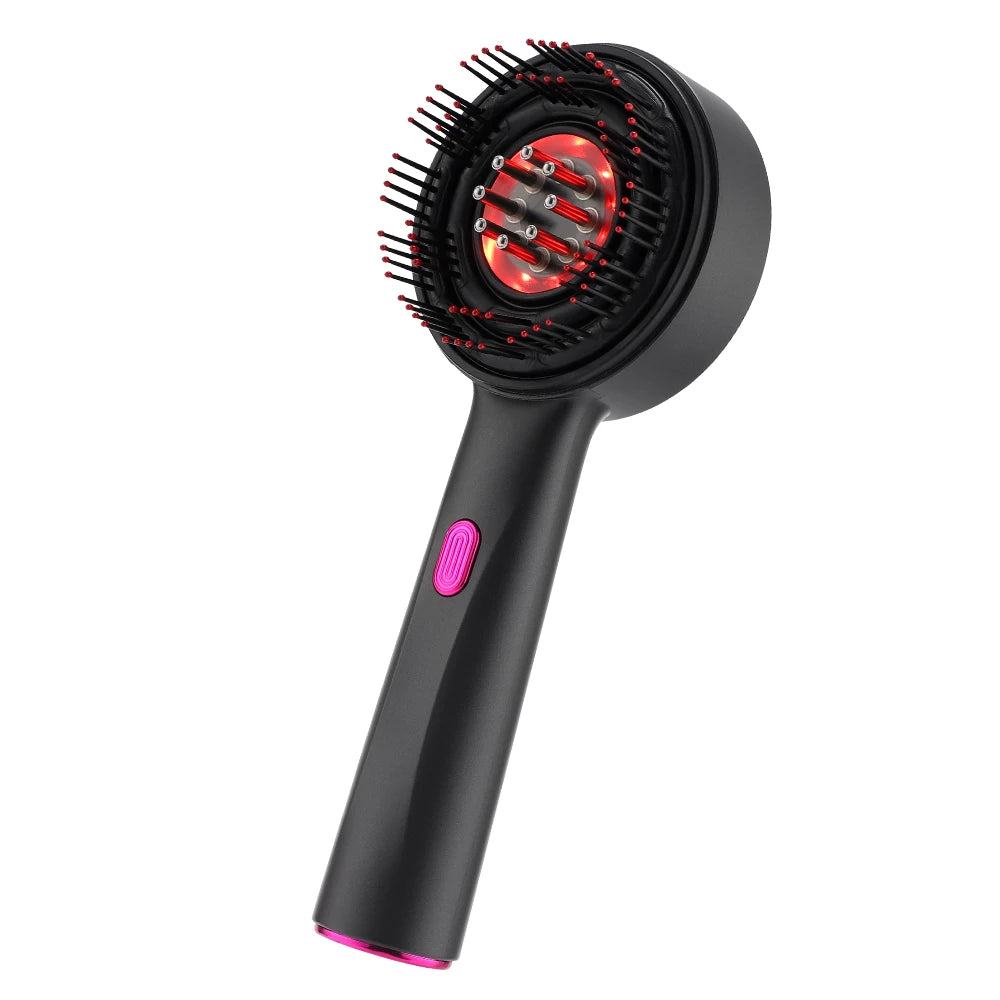 Electric Scalp Massager Hair Growth Oil Applicator Red Light Comb