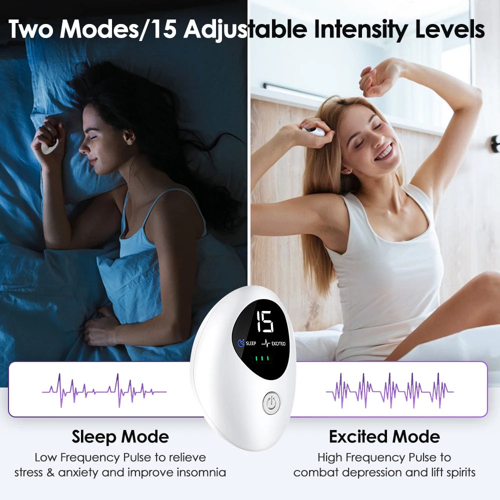 Microcurrent Sleep Aid Device CES Palm Massager for Insomnia Relief - 10