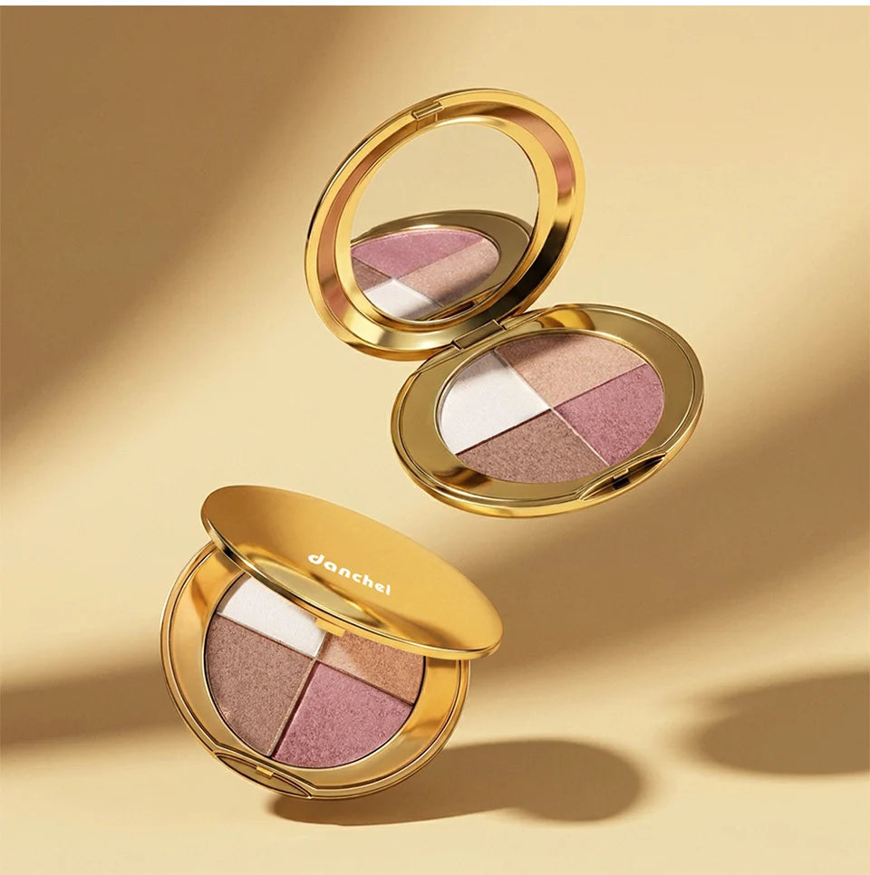 2-in-1 Highlighting Eye & Cheek Palette Shimmer Makeup Powder - 18
