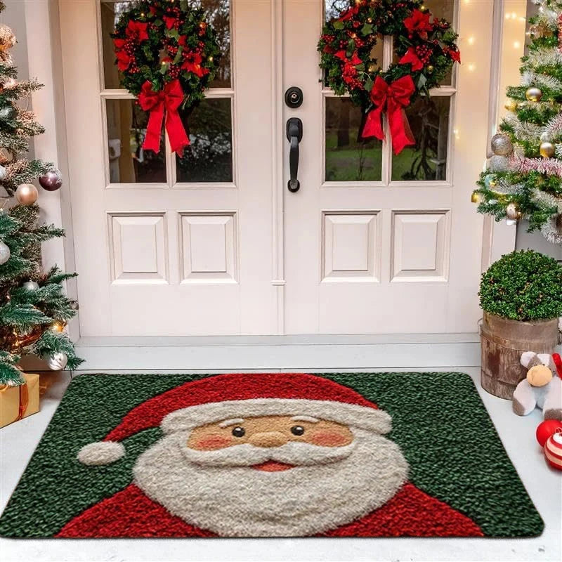Christmas Door Mat Holiday Welcome Rug Non-Slip Festive Floor Decor - 10