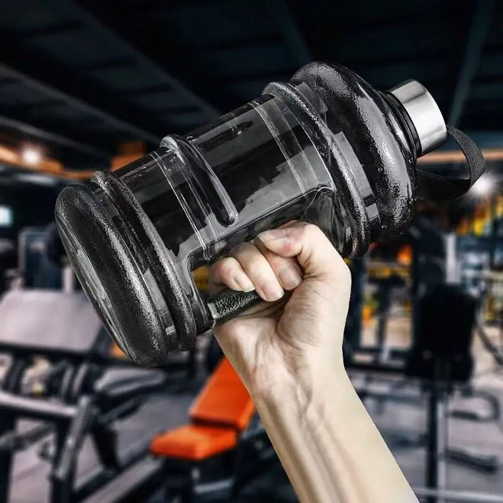 2L Large Sports Water Bottle Portable PETG Fitness Jug with Handle