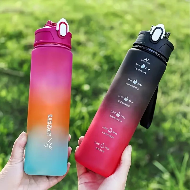 750ml Gradient Sports Water Bottle Leakproof Hydration Tracker Flask