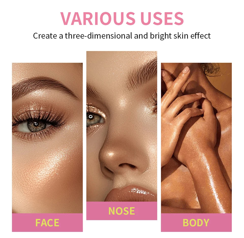 Cream Highlighter Palette Blush and Contouring Makeup Kit