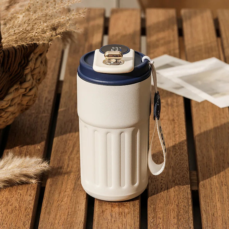 Smart Stainless Steel Coffee Mug with LED Temperature Display Travel Flask - 28