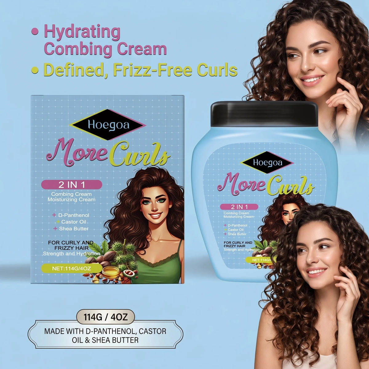 More Curls Hair Cream Curl Defining and Moisturizing Cream