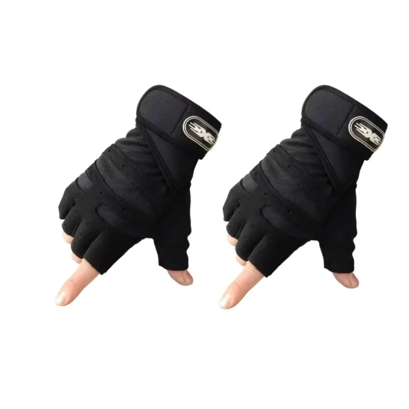 Unisex Half Finger Sports Gloves Fitness Gym Cycling Wrist Support - 12
